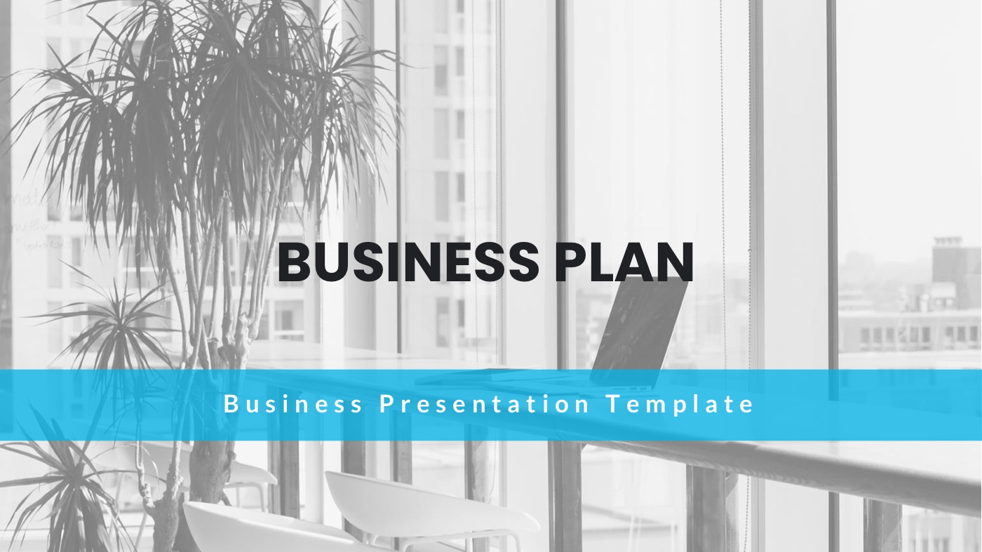Business plan presentation pitch deck cover